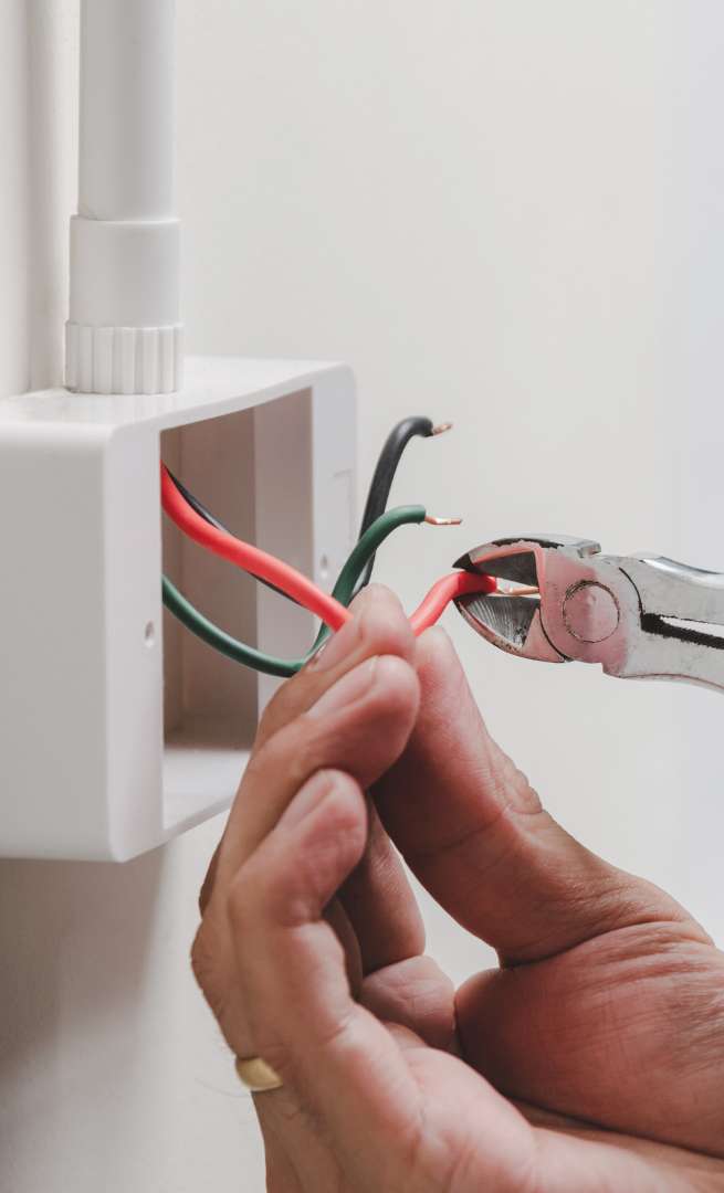 Electrician Connecting Wires
